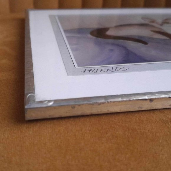 Cat Print, Siamese "Friends" in Lead Glass Frame, Art by Joyce Burkholder - Picture 4 of 4